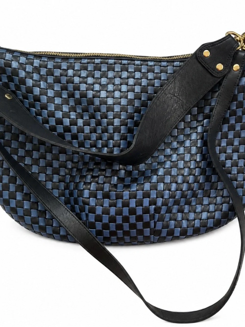 Clare V Moyen Messenger - Brand New with Tags! Checker Blue / Black Bag